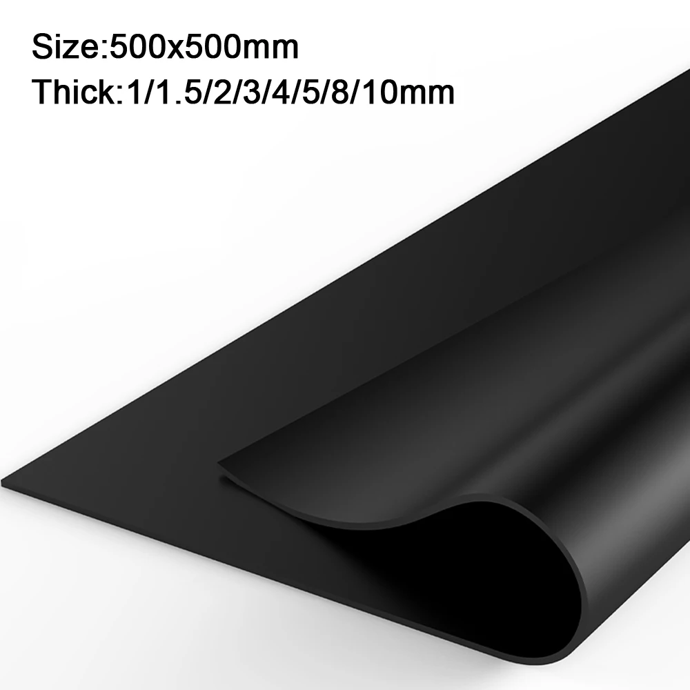 1PCS  Black Rubber Sheet Seal Cushion Plate 500x500mm Thick 1/1.5/2/3/4/5/8/10mm