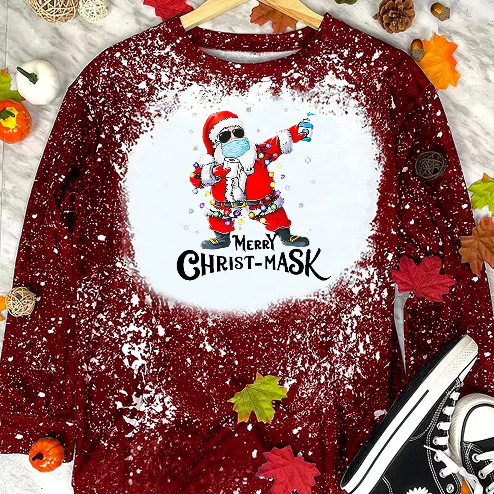 

Рождественская модная толстовка, женские повседневные свитшоты с круглым вырезом и длинным рукавом, новинка 2021, праздничные худи, пуловер, ...