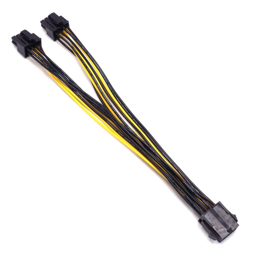 ЦП 12 В 8 Pin для Dual (6 + 2) PCIE адаптер питания кабель 22 см | Компьютеры и офис