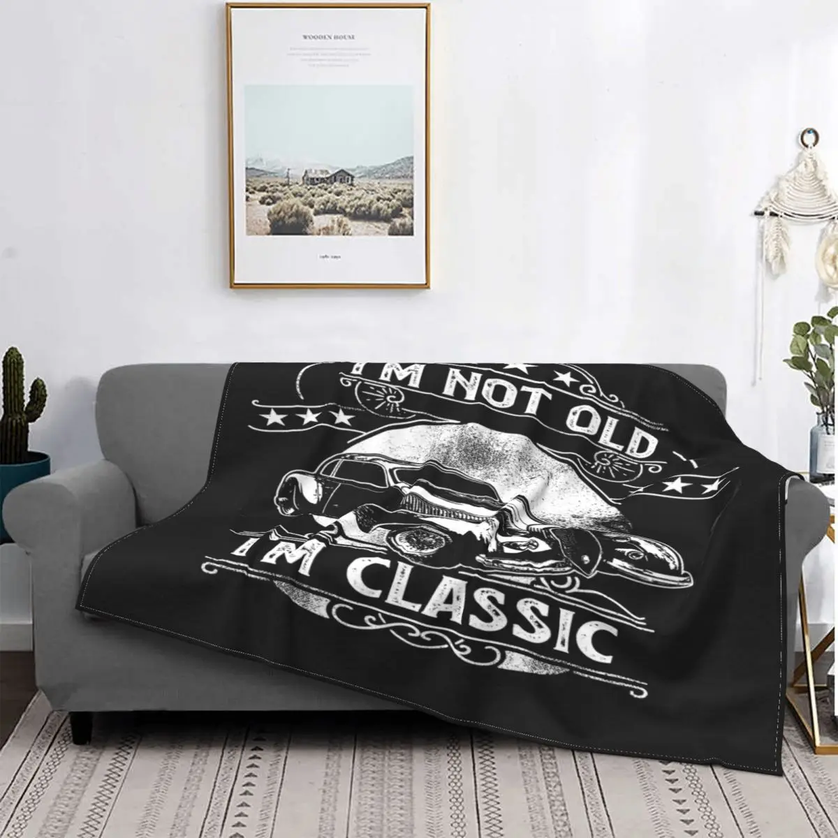 

Manta clásica de "I'm Not Old", colcha a cuadros para cama, sofá, toalla, manta de verano, colcha, 220x240