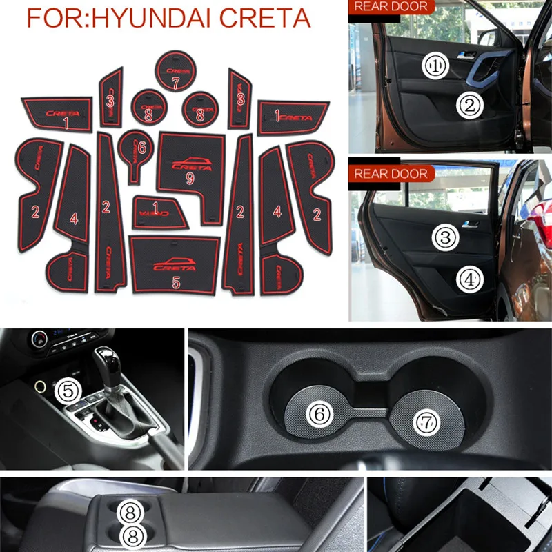 Резиновый 3D коврик для Hyundai Creta ix25 2015 ~ 2019 внутренний Противоскользящий подушка