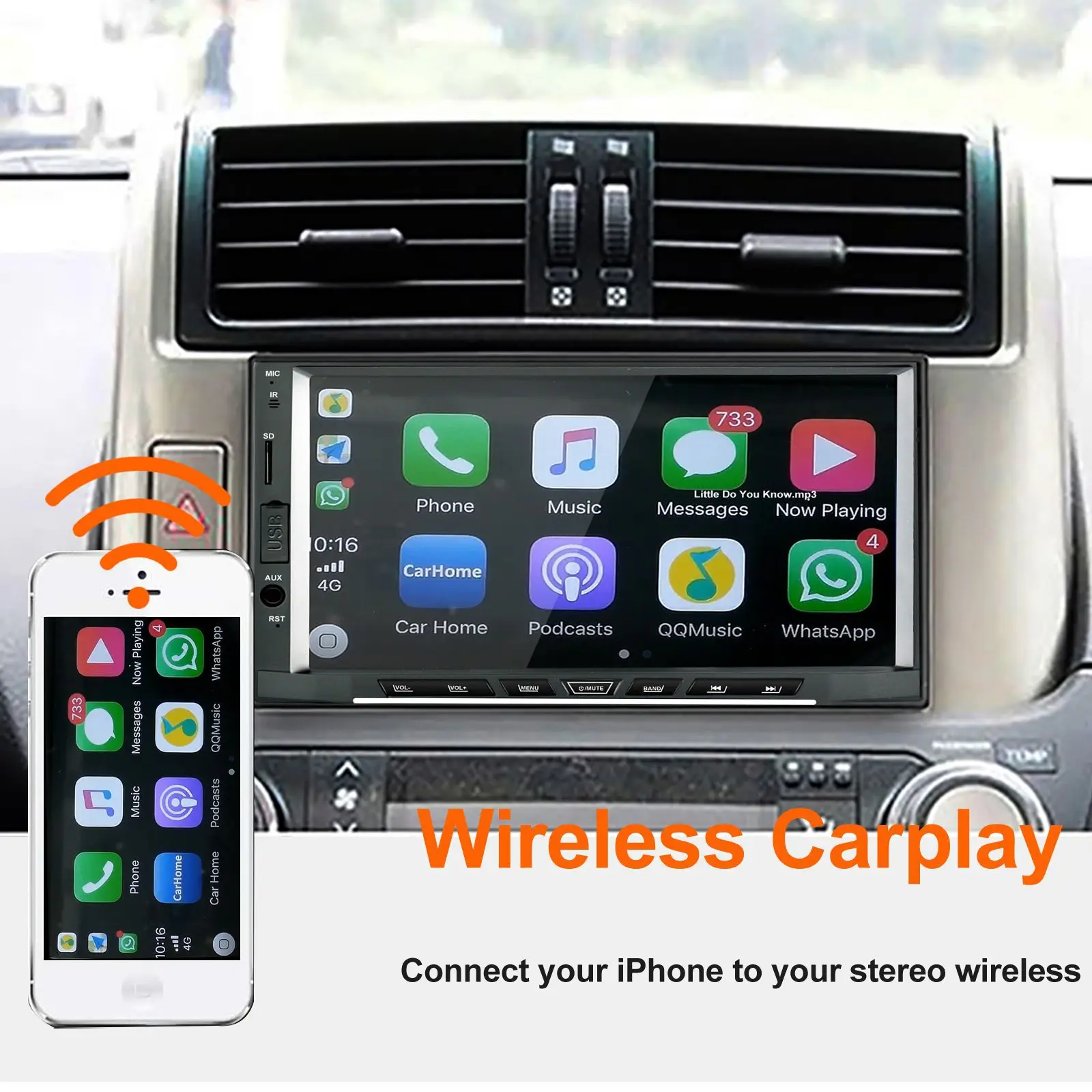 Адаптер модуля Apple CarPlay для беспроводного экрана телефона Android Car Navigation, поддерживающий функции Android Auto Mirror Link и цифровую телевизию.