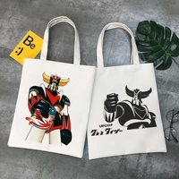 grandizer anime goldorak tote eco bag shoper canvas shopper womens handbag for girls designer handbag shoppers shopping bags
