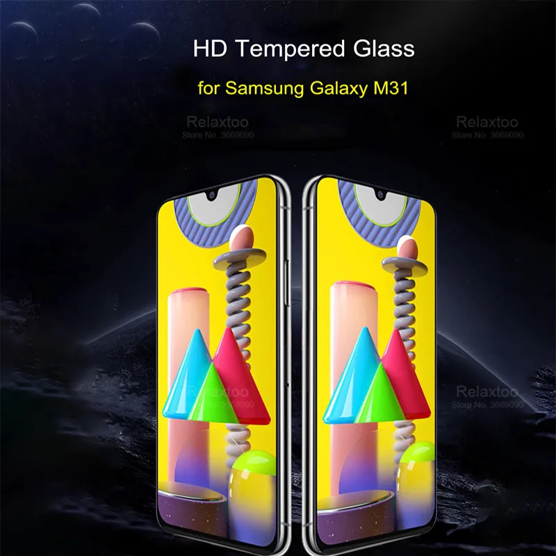Закаленное стекло для samsung galaxy M31 2 шт. Защитное Samsung M21 M30s защитная пленка экрана