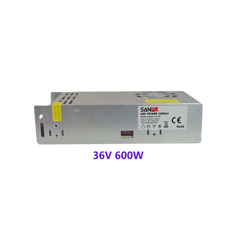 

Импульсный источник питания SANPU SMPS, 36 В, 600 Вт, 16 А, постоянный ток, светодиодный драйвер постоянного тока с 220 В на 36 В, фототрансформатор, конв...