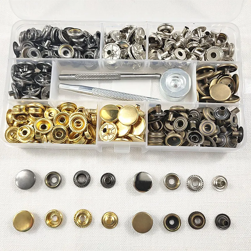 40 наборов кнопочных застежек темная пряжка инструмент для крепления ремня