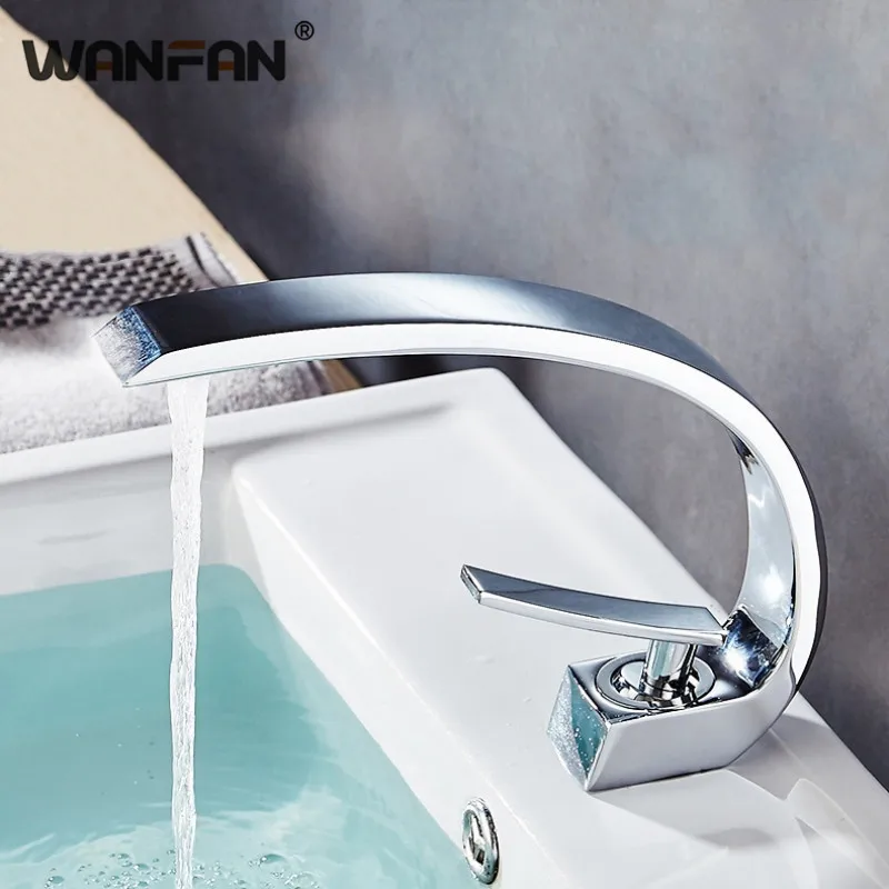 Элегантный смеситель для раковины смесители ванной комнаты с одной ручкой