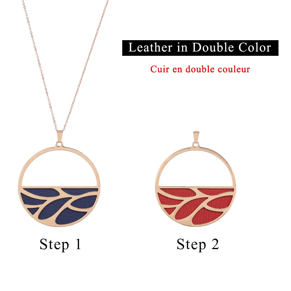 Cremo Stainless Steel Bangles Cuff Bracelets Manchette Argent Earrings Necklace Women Jewelry Interchangeable Leather Neckace &E