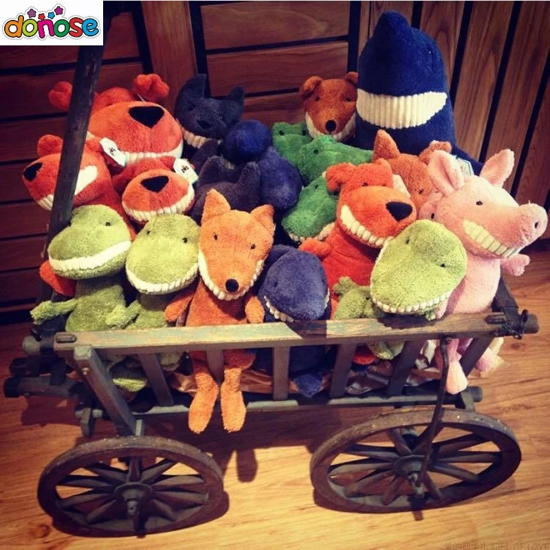 Cute Torest Animal Smile Teeth Plush Toy Baby Fox Lion Rabbit Pig Panda Dinosaur Monkey Soft Stuffed Toys Wedding Gift | Игрушки и хобби