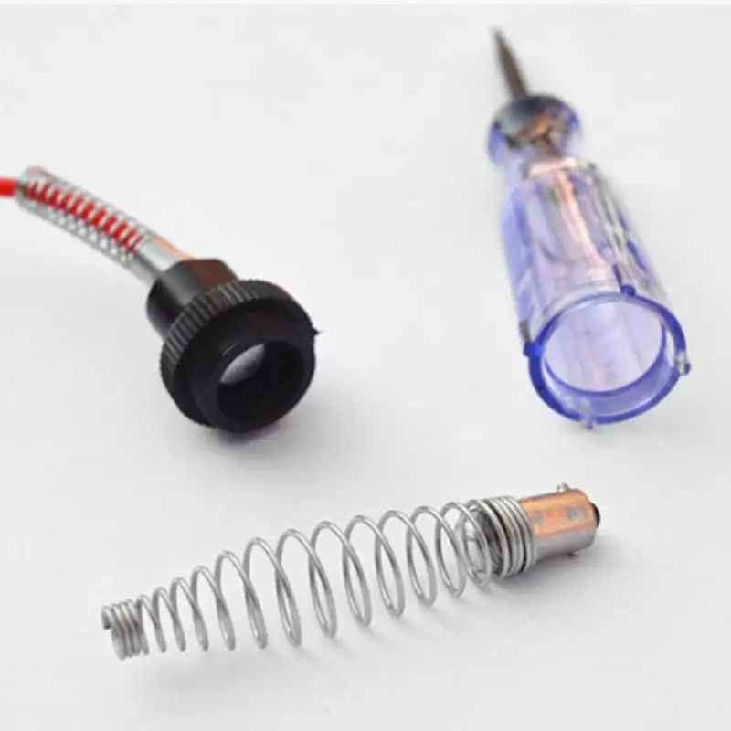 

Electrical Voltage Tester Pen with Spring DC 6-24V Transparent Car Motorcycle Light Lamp Electrician Circuit Test Pencil Tool