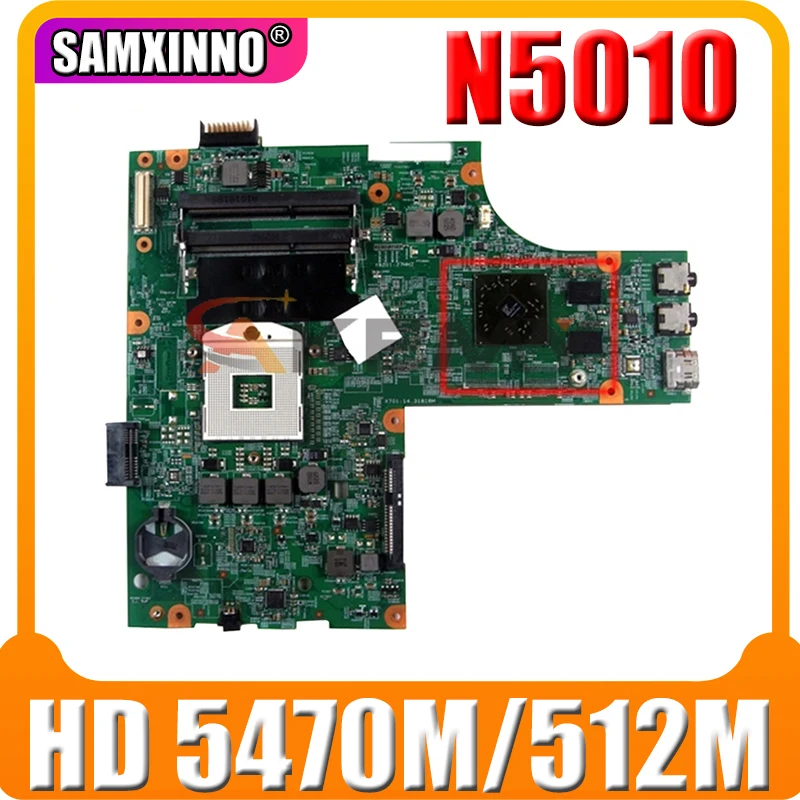 

Akemy для DELL Inspiron N5010 Материнская плата ноутбука CN-0VX53T VX53T 48.4HH01.011 HM57 HD 5470M/512M материнская плата для ноутбука
