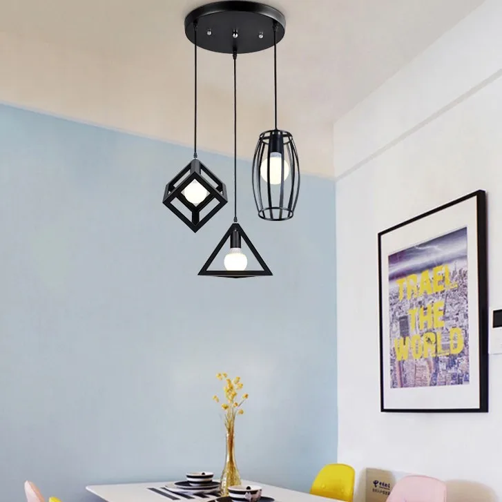 A Chandelier Three Head Led Table Lamp Northern Europe Originality Wrought Iron Study Toggery Personality Lamps And Lanterns | Лампы и