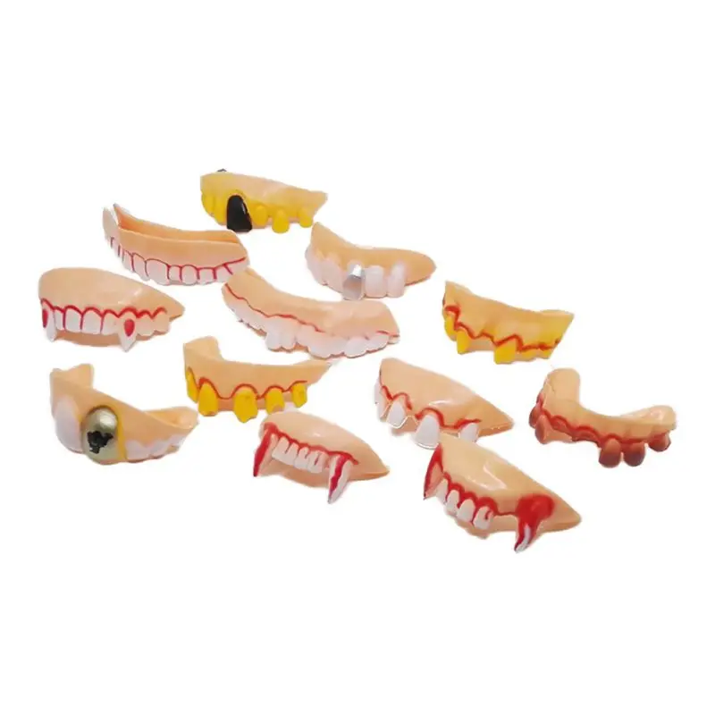 

1pc Vampire Teeth Fangs Dentures Halloween Easter Christmas Costume Props Party Favors Holiday DIY Decorations Toys...