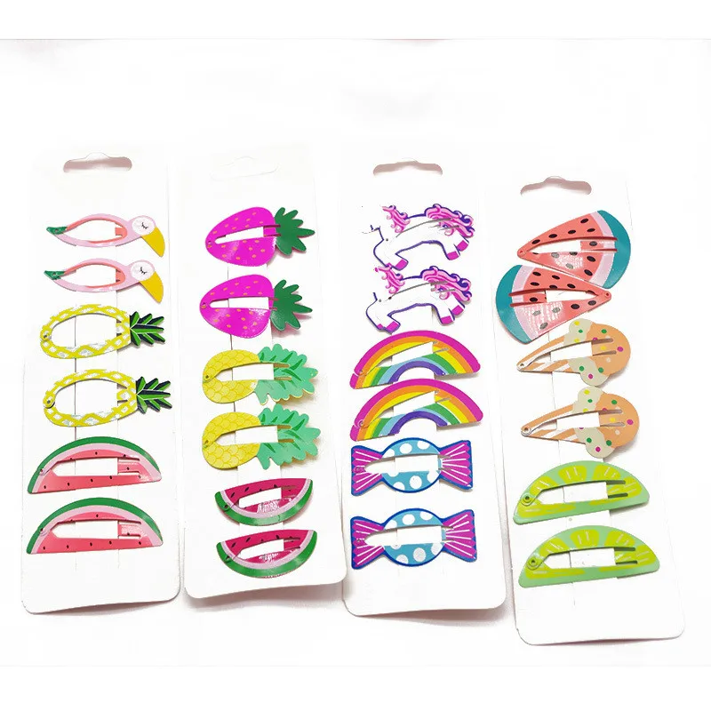 6 шт./компл. Детские аксессуары для волос головной убор заколки с фруктами