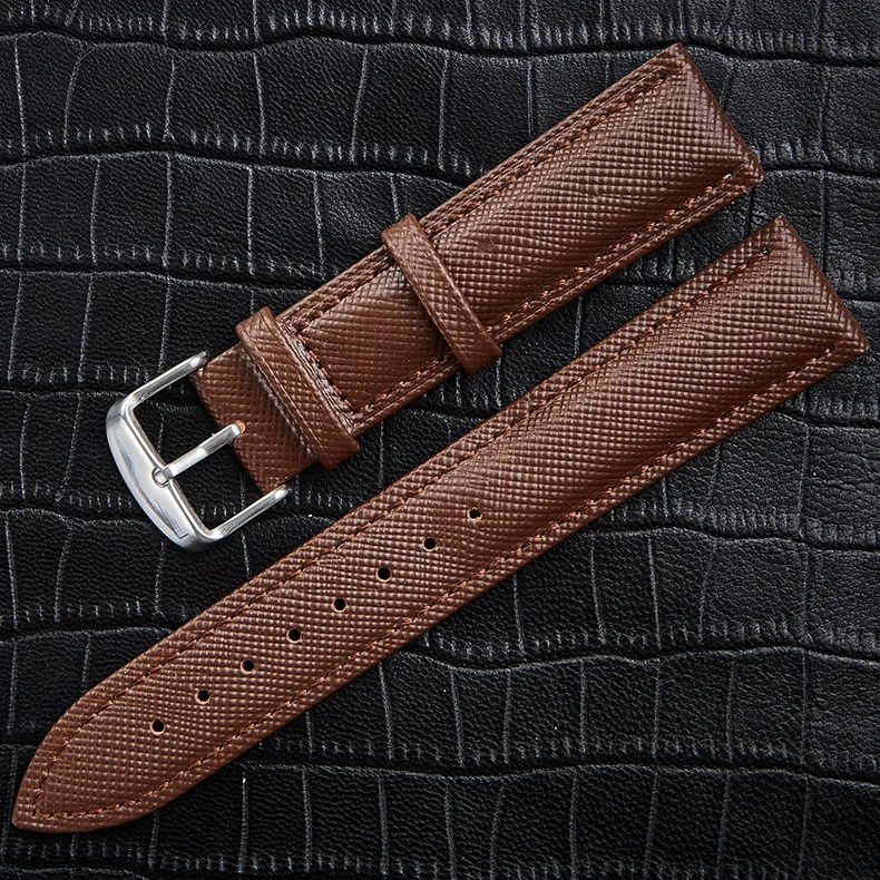 

20mm Watches Strap For Women Men Genuine Leather Texture WatchBand Luxury Cowhide Belt Casual Bracelet Wristband Sport Solo Loop