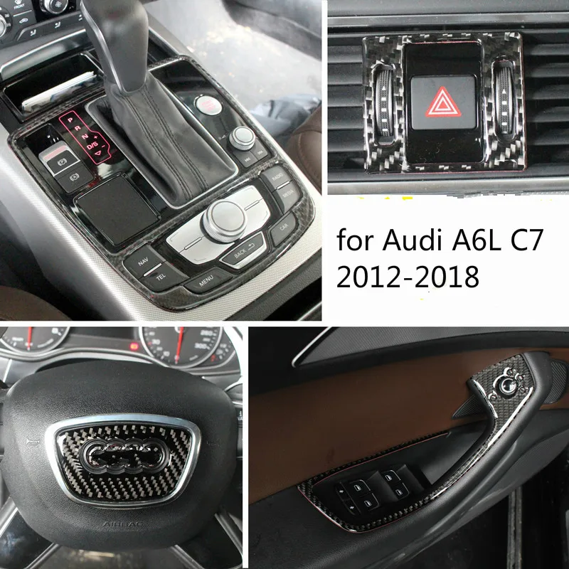 Панель переключения передач из углеродного волокна для Audi A6 C7 декоративная