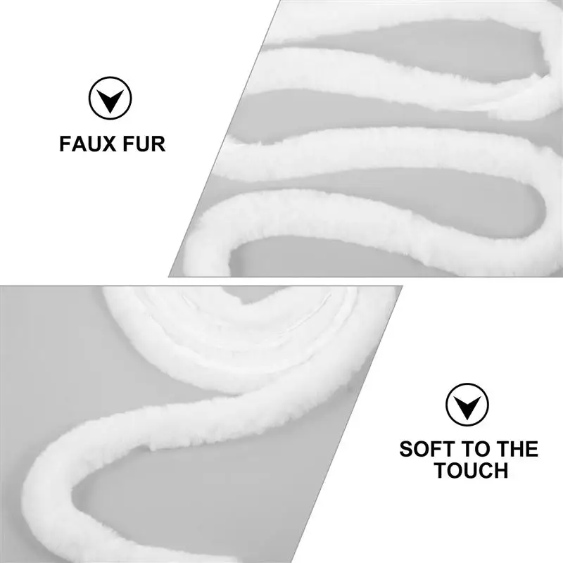 1 шт. 3M отличный подарок на Рождество Белый Искусственный мех отделка лентами