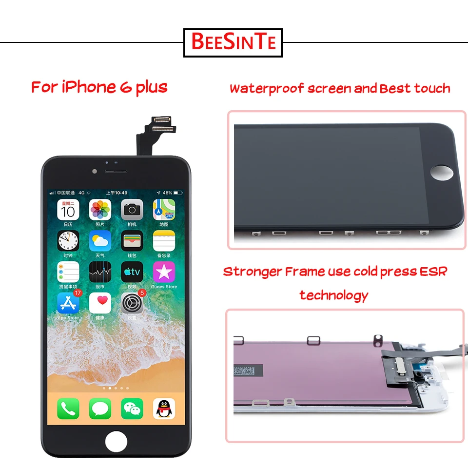 ЖК дисплей с дигитайзером для iPhone 6 plus 20 шт./лот Замена сенсорного экрана без битых