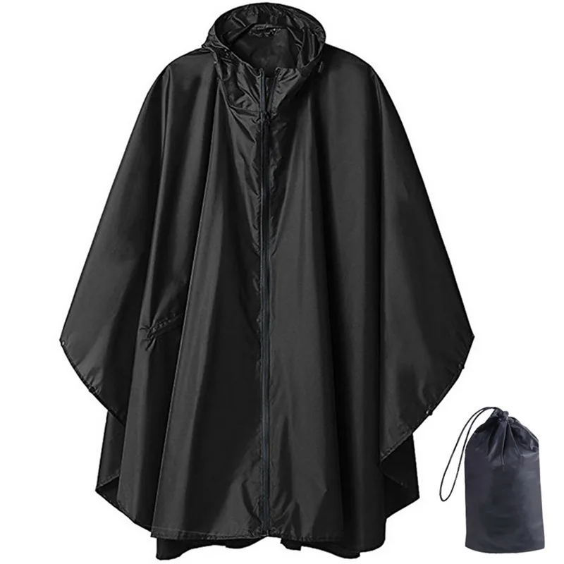 2021 модные унисекс светильник плащ черного цвета с капюшоном Водонепроницаемый