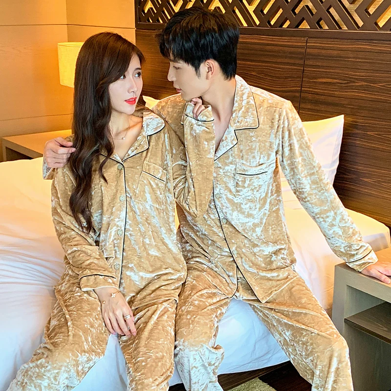 

Женская и бархатная Пижама, зимняя теплая ночная рубашка для влюбленных, семейный пижамный комплект 4XL 5XL, домашний костюм, одежда для сна, пи...