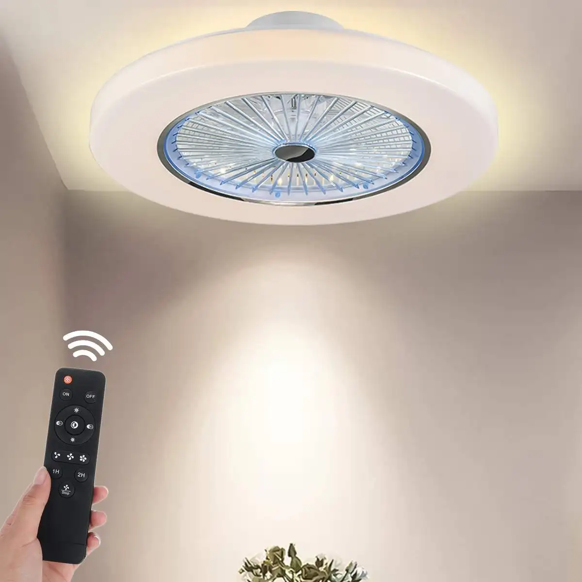 

Modern LED Ceiling Fan 220V 58CM With Remote Control Air Cooler Lamp 3-Wind Adjustable Speed Ceiling Light For Living Room