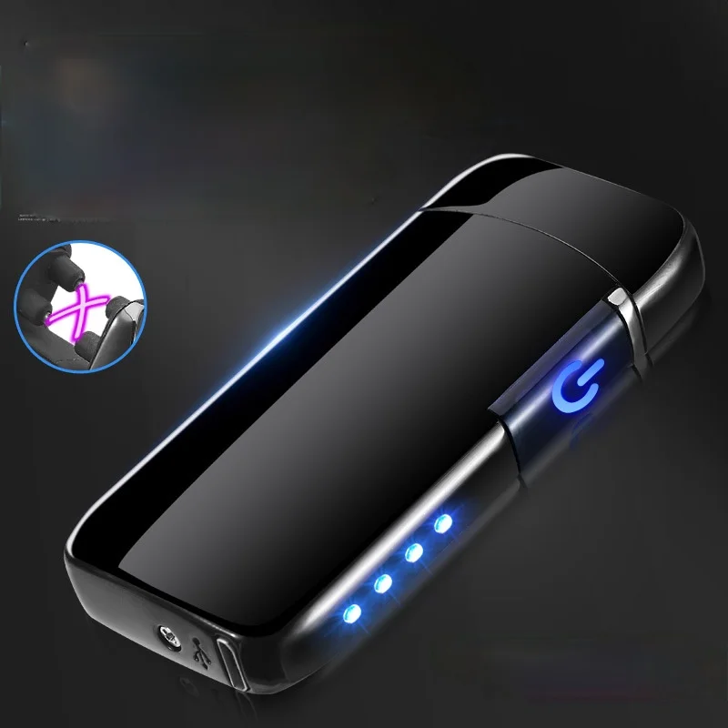 

Touch Sensor Double Arc Lighter Creative Fingerprint Sensor USB Charging Smoking Accessories for Weed Lighters for Smoking Weed