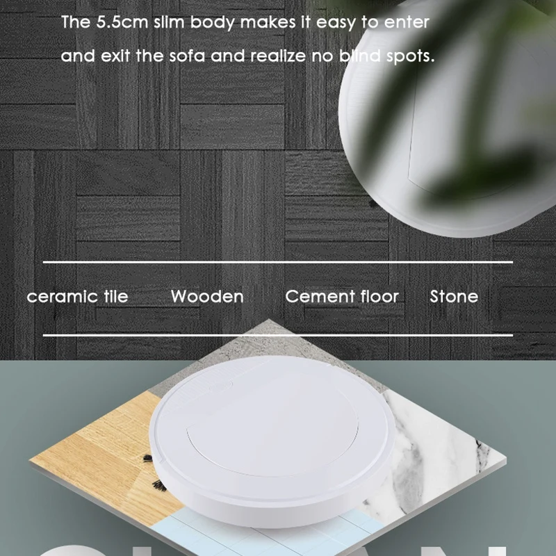 

USB Anti-Collision ing Robot Household Lazy Automatic Cleaning Machine Rechargeable Mini Smart Vacuum Cleaner