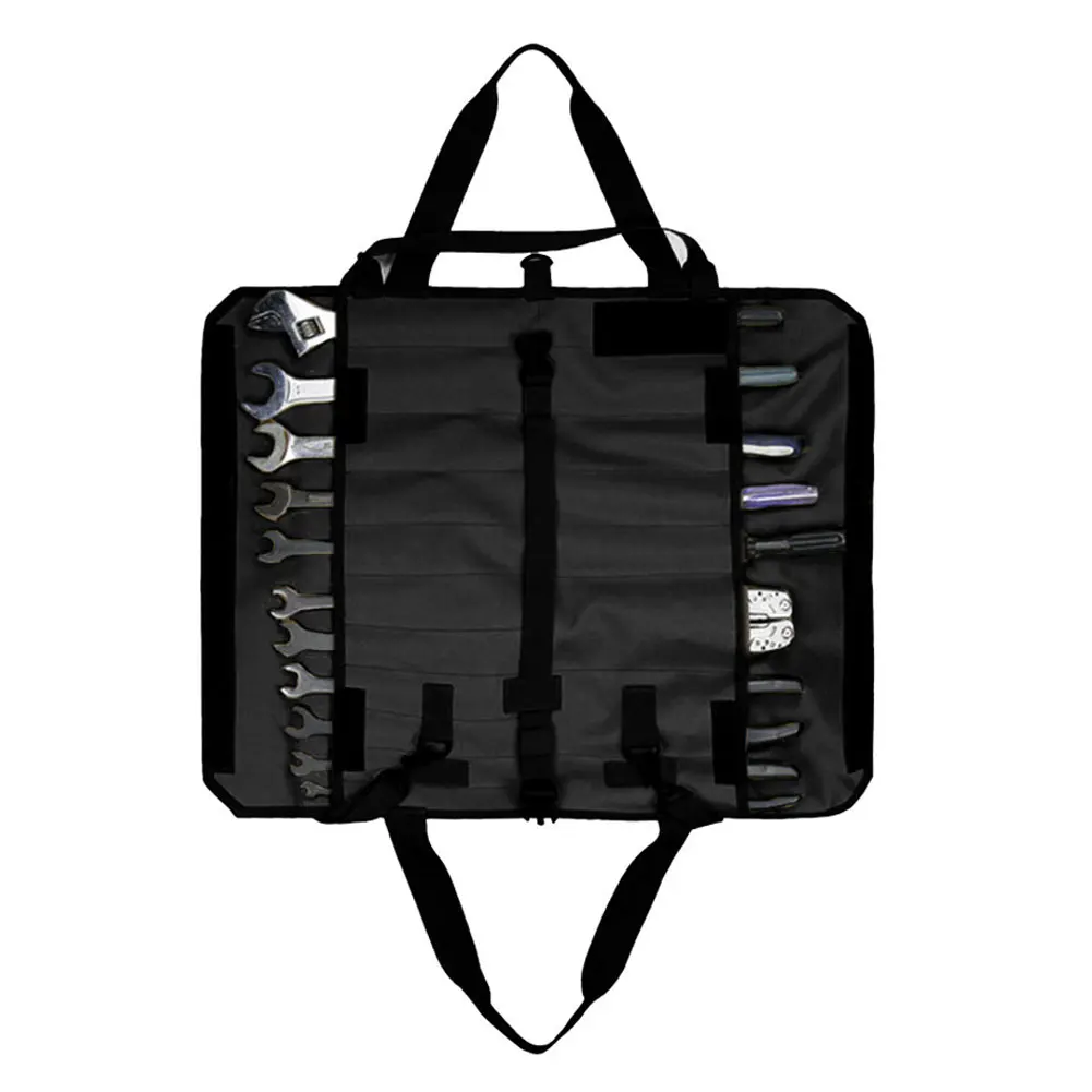 

Oxford Canvas Chisel Electrician Toolkit Multi-Pocket Car Back Seat Hanging Storage Bag Screws Nails Drill Bit Metal Parts Pouch