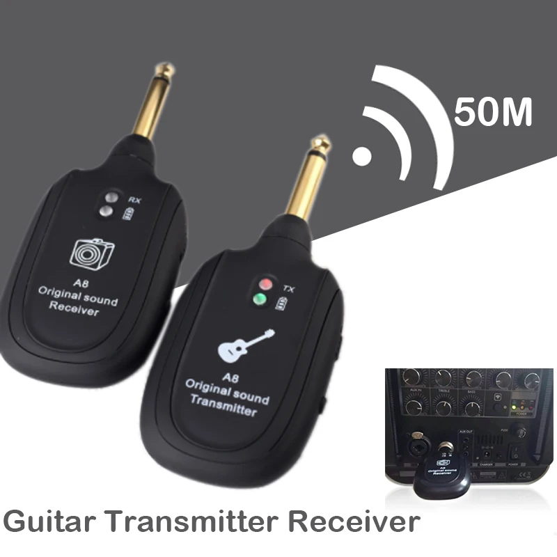Беспроводной цифровой аудиосистема передатчик приемник USB кабель для гитары бас