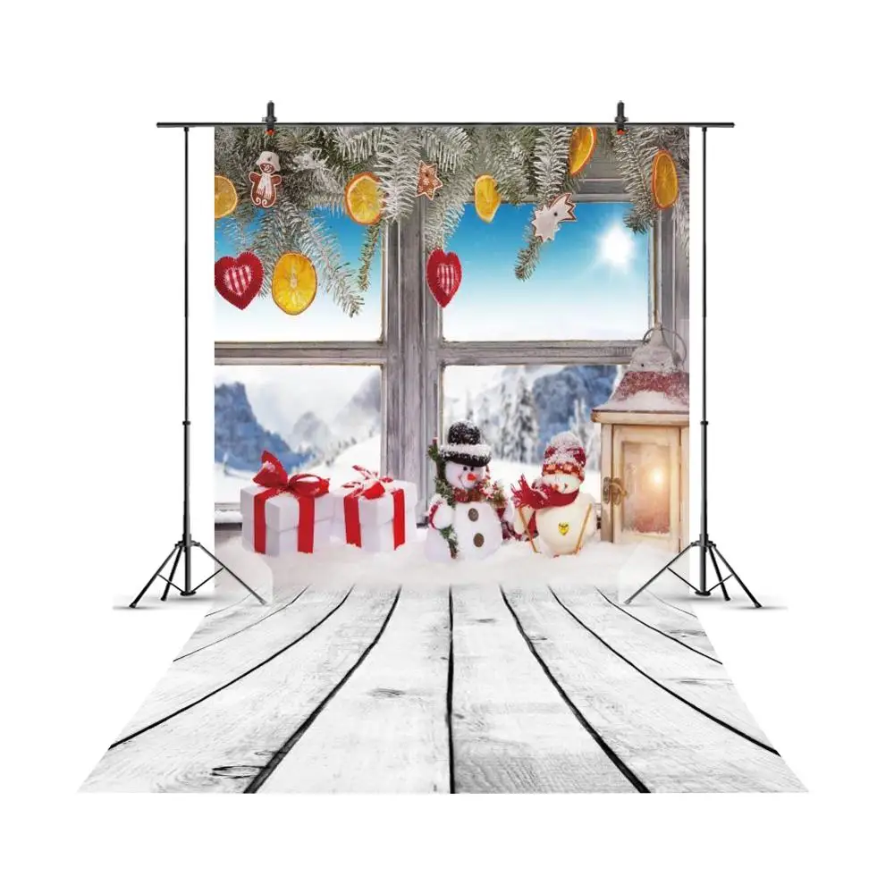 

Yeele Photozone For Photo Christmas Window Wooden Board Ball Photography Background Photographic Backdrop Photo Studio Photocall
