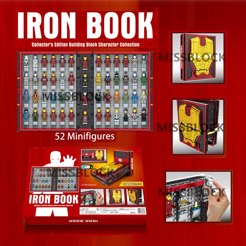 DHL Марвел Мститель Железный человек Коллекционная книга Playmobil Lepining Superhero 52 Mini Mark
