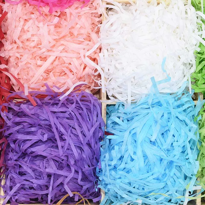 50 г/упак. многоцветный крафт корзина для ненужных бумаг Shred нарезанная тонкая бумага трава конфетти наполнитель Свадебная вечеринка подарок декор