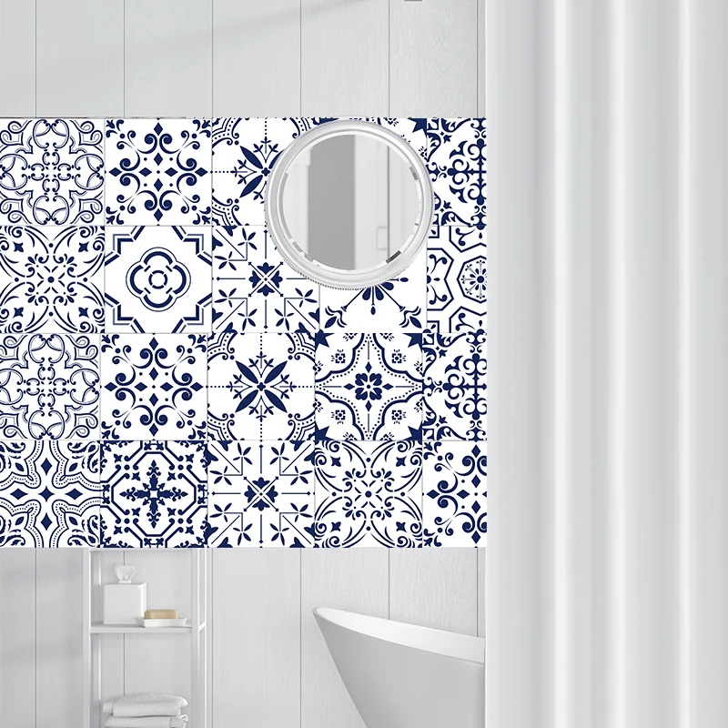 

10/15/20cm High Quality Retro Simulation Tile Stickers Kitchen Waterproof Wall Stickers Bathroom Self Adhesive DIY Wall Decals
