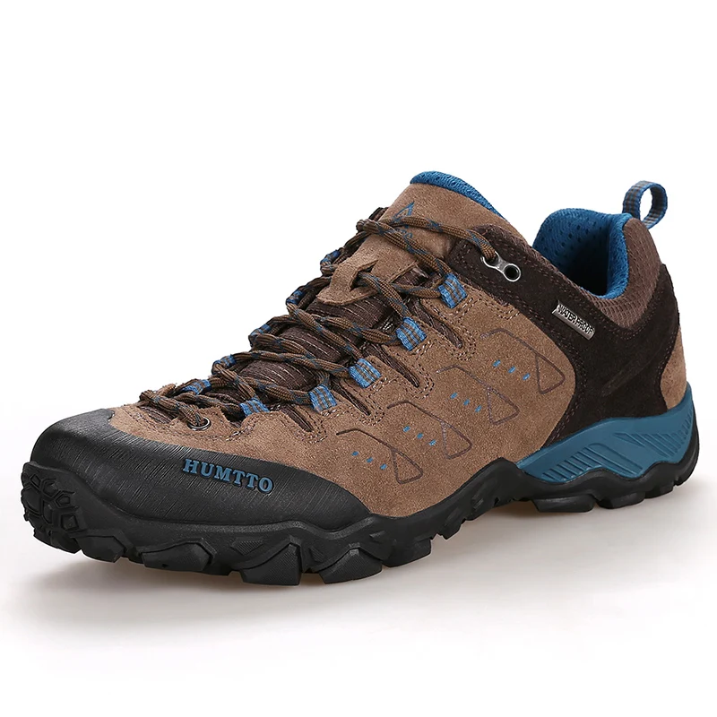 HUMTTO Waterproof Hiking Boots Outdoor Sneakers for Men Brand Leather Walking Men's Mountain Climbing Trekking Sport Man Shoes