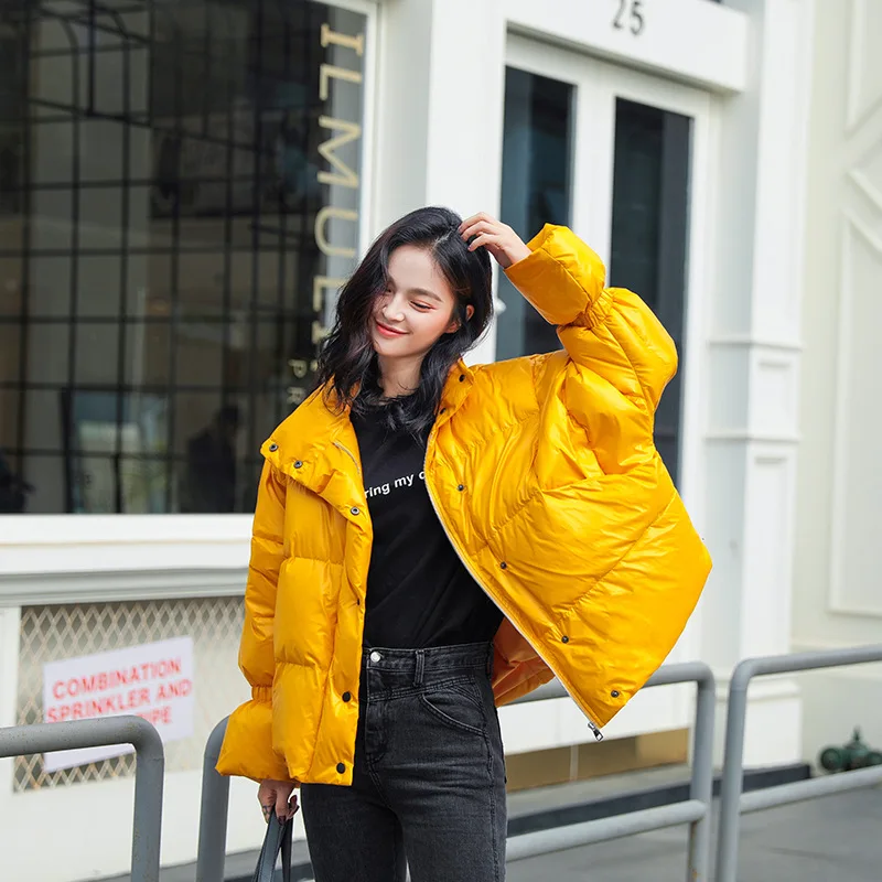 Толстая зимняя женская куртка со стоячим воротником теплые куртки пальто для