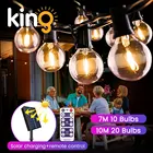 СВЕТОДИОДНАЯ Гирлянда G40 на солнечной батарее, уличное освещение для внутреннего дворика, водонепроницаемые подвесные светильники с защитой от ударов, Рождество