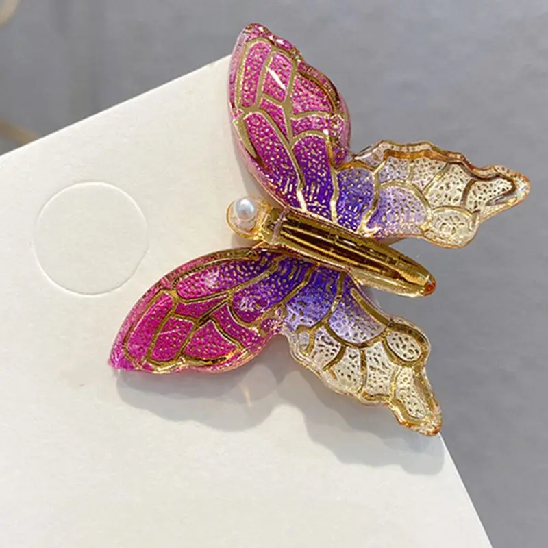 

4Pcs Fashion Retro Colorful Butterfly Hairpin Side Bangs Hair Clip Barrette Women Headwear Accessories