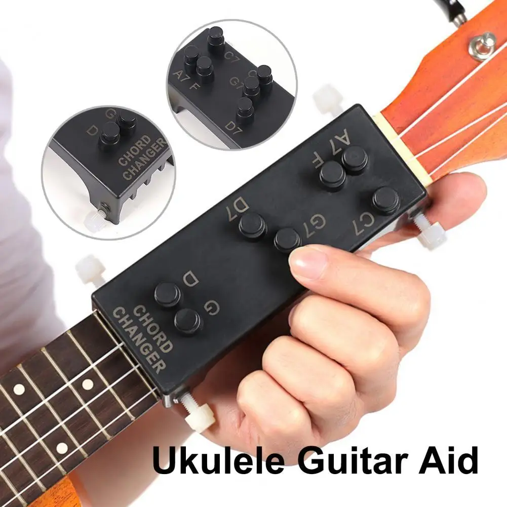 One-Key Aid Guitar Learning Aid Ergonomic Design Tone Control Versatile Acoustic Guitar Chord Assistant for Beginner