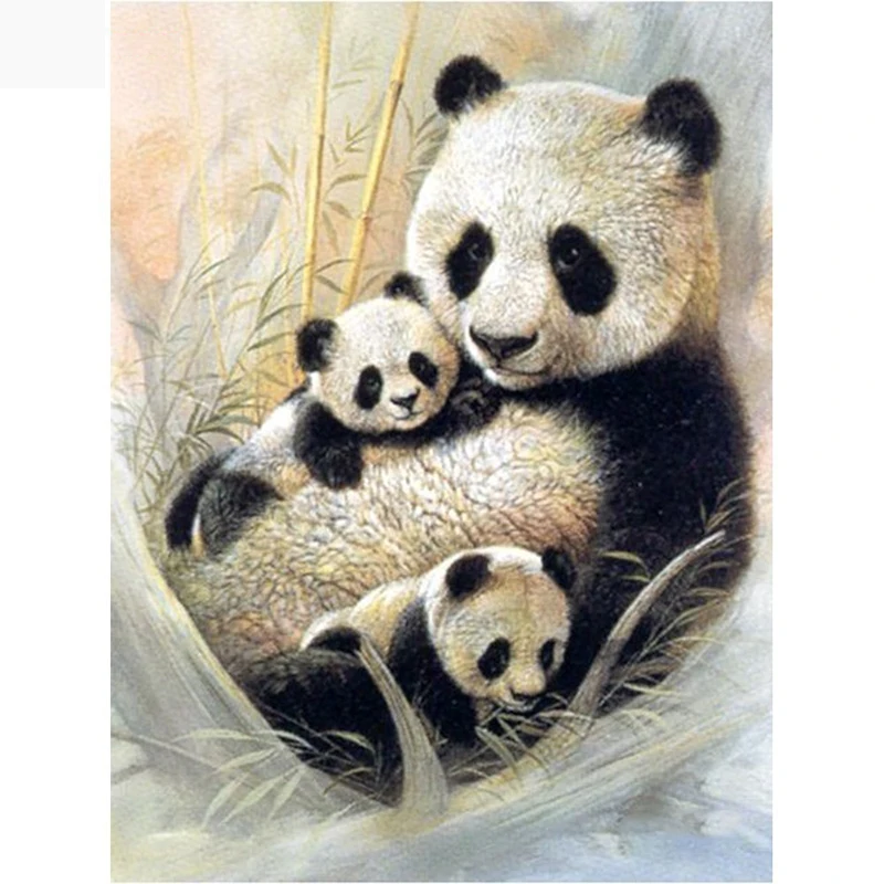

Full Square/Round Drill 5D DIY Diamond Painting "Panda Family" 3D Rhinestone Embroidery Cross Stitch 5D Home Decor Gift