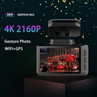 OBDPEAK M63s 4K Видеорегистраторы для автомобилей Камера WI-FI GPS Трек переднего и заднего вида, быстрая камера, Двойной объектив ночное видение WDR Авто Видео Регистраторы 24 часа в сутки парк