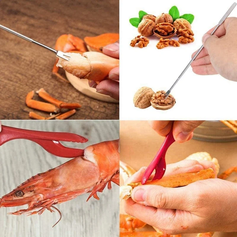 

20Pcs Seafood Tools Set, Crab Leg Crackers and Tools Includes Crab Crackers Lobster Shellers Scissors with Storage Bag