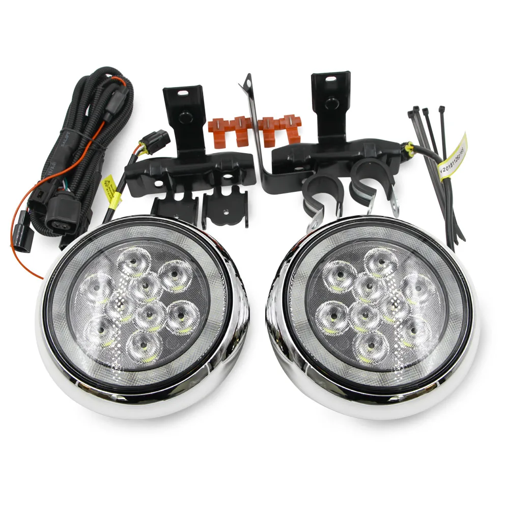 2 шт. хром/черный для Mini Cooper F55 F56 F57 2014 2015 2016 Led ралли светильник дневного света Runnning