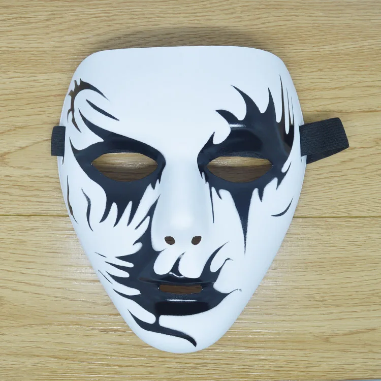 Черно-белая маска для хип-хопа со стрелой ручная роспись v-образный вырез хип-хоп