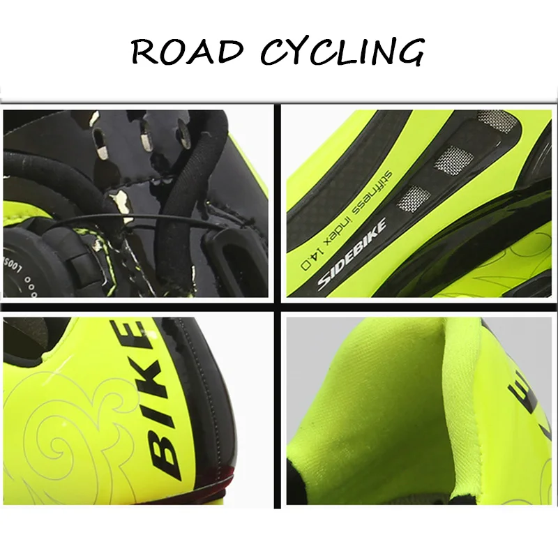Sidebike Road Мужская велосипедная обувь из углеродного волокна дышащая обувь для шоссейного велосипеда Ультралегкая велосипедная обувь Chaussures Cycliste Route
