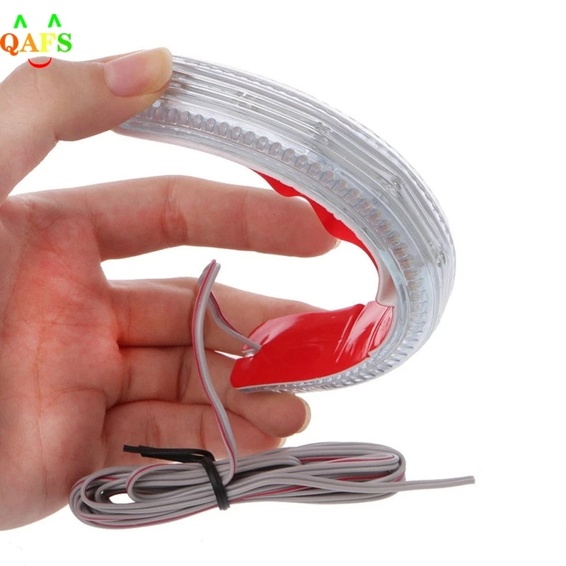 2 шт./pairSoft мигающий FPC Универсальный желтый 9 SMD Янтарный источник светильник