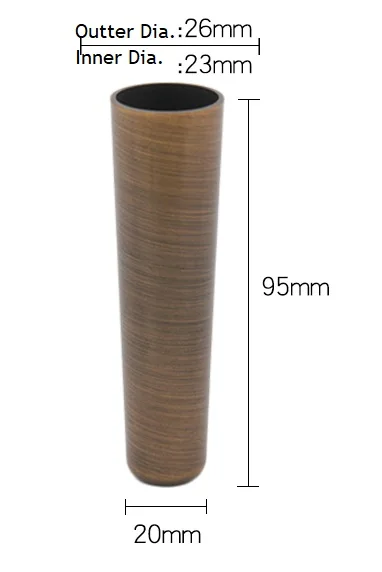 1045-100mm Bronze 2 шт./лот Твердый латунный наконечник крышки для середины века современный шкаф стол стул сиденье ноги конические бронзовые антикварные - Цвет: 1045-100mm Bronze