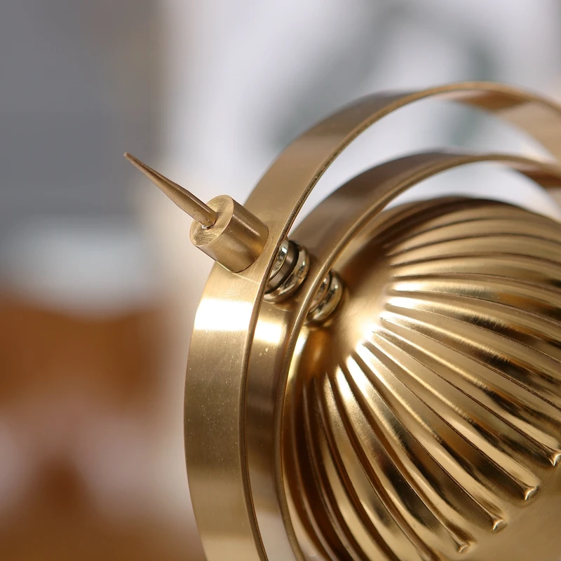 Современное золотистое металлическое украшение в виде шара Ремесленная