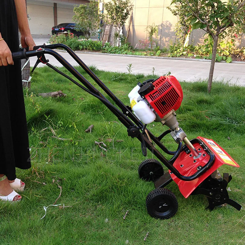 Небольшой бензиновый роторный культиватор многофункциональный для дома огорода