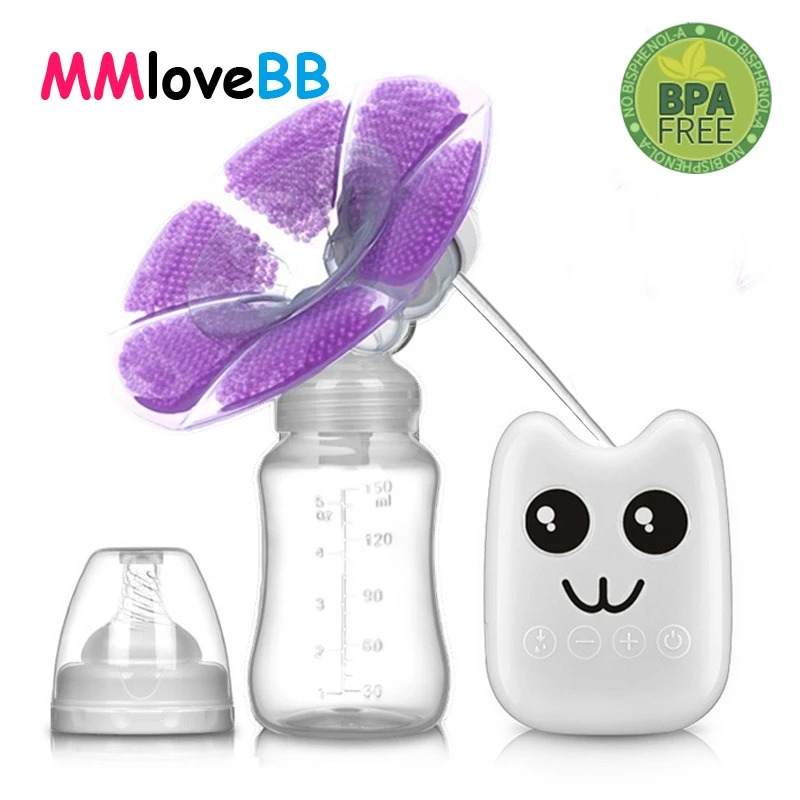 Молокоотсос Real Bubee одинарный/двойной электрический с бутылкой для