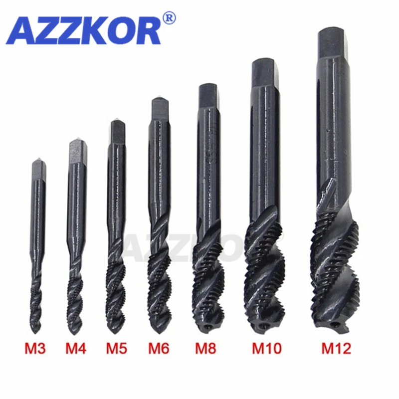 Спиральные метчики с метрической резьбой прямая машина набор винтовых и